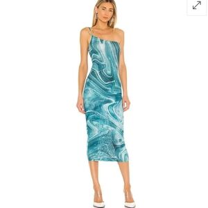 Farai London Skye Dress - Teal Swir Size Smalll